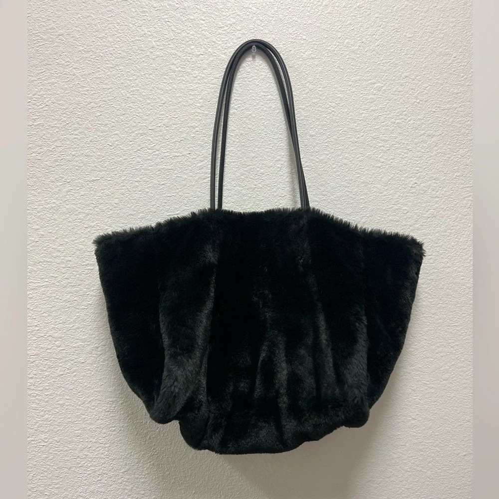 Kate spade everything faux fur large tote purse